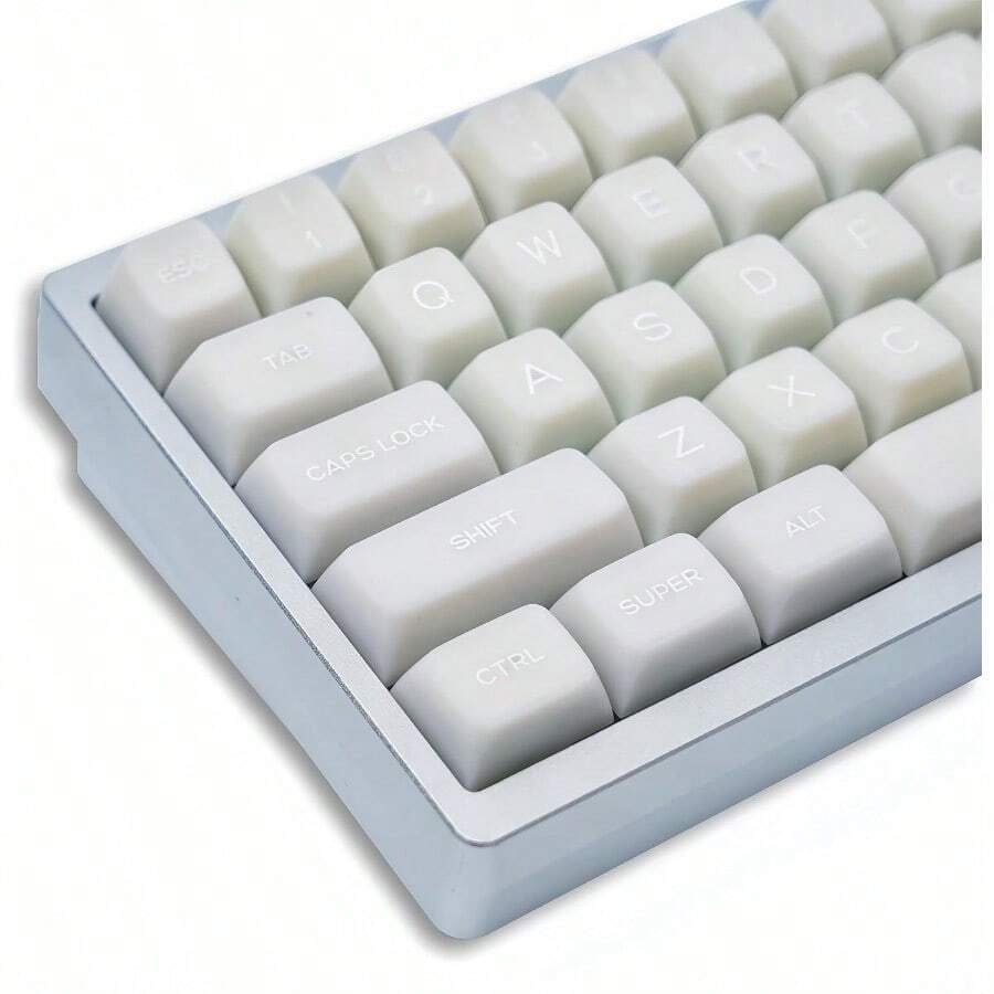 Dagaladoo White Jade Keycap 140key Double Shot Pbt Keycaps 60 75 100 Translucent Shine Through Keycaps SA Profile Creamy Custom Keyboard Keycap Set Compatible With US Layout Mechanical KeyboardCrossBorder Finds - WhiteJade (140key) - Xem 1