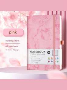 Unisex Lined Notebook, Marble And Rough Surface Journal, Hardcover Leather Material, With Pen Holder, Resistant Cover Tech Softcover Composition Journal Notebook Light Notepad Supply For Stylish Women Men Daily Use Home Decor,Preppy Style Lined Journal, Back To School Decorations,Suitable For Work, Notes, Travel, School, Etc.