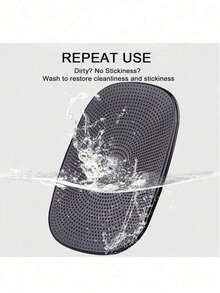 Car Dashboard Black Silicone Anti-Slip Mat, High Temperature Resistant Storage Mat, Waterproof And Anti-Slip Mat, Creative Car Ornaments, Fixed And Non-Slip, Washable And Reusable, Suitable For Mobile Phones, Keys, Glass, Mirrors, Metal Anti-Slip Sticky Pads, Auto Accessories