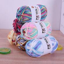 6 件/包多色渐变染色彩虹腈纶纱线、条纹针织材料纱线、钩针纱线、温暖柔软的纱线，适用于编织毛衣、围巾、袜子、手套、帽子、披肩和其他配饰 - 6團裝 - 查看 2