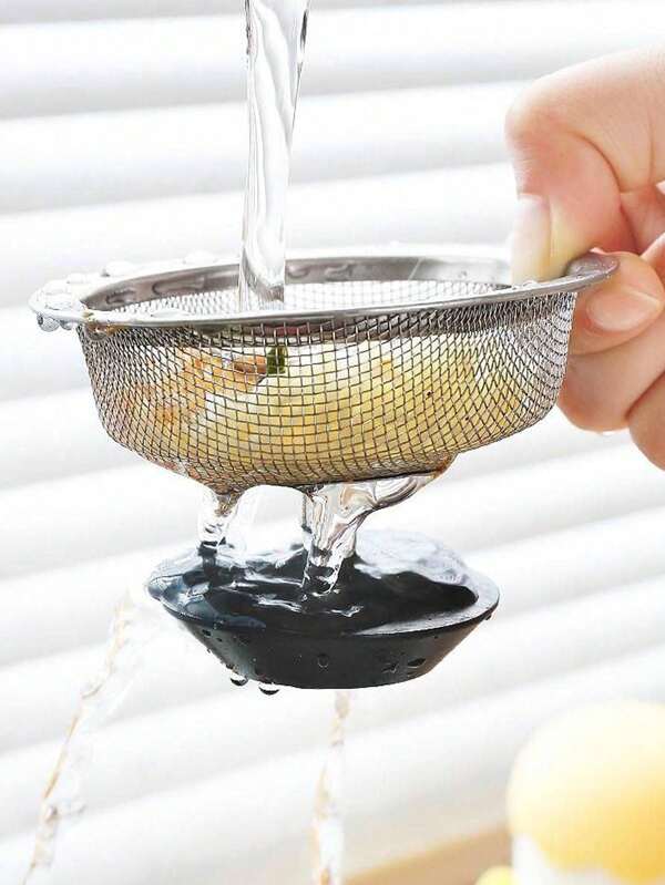 Colador de acero inoxidable para fregadero de cocina, cesta de drenaje, tapón de fregadero, cubierta de drenaje de fregadero