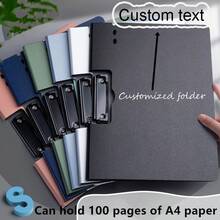 5pcs Customized File Folders, Multi-Functional Horizontal & Vertical, Writing Pad, Document File Folder, Information Storage Album, Hard Cover Presentation Folder, Student & Office File Folders