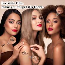 3/5/15/25/40片纹身遮盖贴，无香型，隐形防水，轻便，外观自然，无需电池，无需电力即可使用，用于遮盖纹身和疤痕 - 杏色 - 查看 4