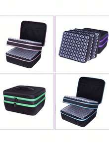 240 瓶钻石画收纳盒 - 三层，大容量，带独立隔层，可存放珠子、美甲、精油和种子 - 尼龙，黑色钻石画收纳盒钻石画收纳盒 - 彩色 - 查看 7