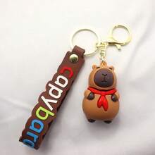 1/3/6件可爱创意小雕像钥匙扣、背包吊坠、汽车钥匙扣