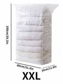 1 件衣服真空收纳袋，真空压缩袋，适用于夹克、衬衫、床上用品、裤子，适用于家庭、宿舍、衣柜、卧室、浴室、旅行，节省高达 80% 的空间 - 白色 - 查看 16