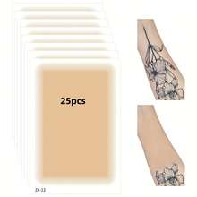 3/5/15/25/40片纹身遮盖贴，无香型，隐形防水，轻便，外观自然，无需电池，无需电力即可使用，用于遮盖纹身和疤痕 - 杏色 - 查看 8