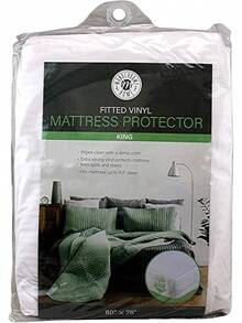 Vinyl Plastic Mattress Protector Fitted Sheet Style Waterproof Mattress Cover Breathable - Bed Wetting And Spill Protection For Mattress Fits A Mattress Up To 11.5" Deep (Queen 80" X 60" X 11.5 Deep) - 國王 - 查看 3