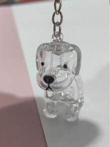 1 件透明狗毛收纳挂饰 - 扭蛋胶囊设计，小狗造型 | 男女通用宠物纪念配件，可作为钥匙扣和包包吊坠日常使用 | 适合返校、万圣节、圣诞节、情人节等场合的独特礼物，汽车配件，可爱哥特风 Y2k 万圣节配饰，教师节礼物创意