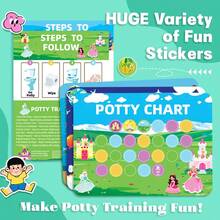 1pc Children's Potty Training Reward Sticker Chart, Toilet Habit Formation Stickers For Boys And Girls - Multicolor - View 3