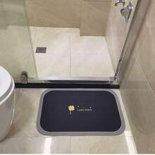 Bathroom Floor Mats, Bathroom Anti-Slip Mats Entryway Decor - Gentleman Gray - View 2