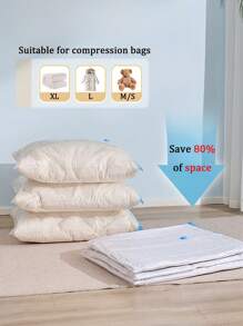1/3/5/8/9pcs Transparent Vacuum Compression Bags, Foldable Travel Storage Bags, Extra Large/Large/Medium/Small Sizes, Multi-Pack Vacuum Compression Bags, High Capacity, Dust-Proof, Space-Saving, Suitable For Storing Seasonal Clothes, Quilts, Blankets, Shirts, Travel Accessories, Jackets, Ideal For Travel, Home Organization, Closet, Travel Essentials, College Dorm Necessities, Back To School Multipurpose