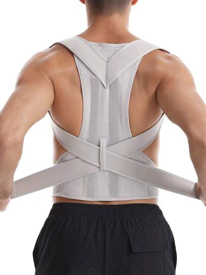 1pc New Gray Posture Corrector For Girls, Suitable For Indoor And Outdoor Use, Posture Brace For Women, Corrects Slouching, Opens Shoulders, Sculpts Beautiful Back Lines, Shapes Figure, Adjustable, Breathable Posture Support - Seamless Design, Supports Upper Back, Spine, Neck And Shoulders - Suitable For Daily Wear, Stabilizes Collarbone - Promotes Healthy Posture, Prevents Hunching