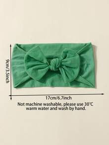 9 件婴儿糖果色尼龙大蝴蝶结头带，新生婴儿幼儿女孩男孩发饰头饰套装，适合所有季节日常佩戴