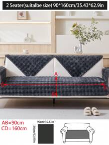 1 件厚毛绒沙发垫套，现代简约防滑保暖沙发座垫，防尘可洗沙发套，柔软防褪色，宠物友好，适合 L 型沙发和 1/2/3/4 座沙发，适用于卧室、办公室、客厅 - 深灰色 - 查看 18