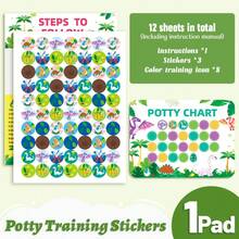 1pc Children's Potty Training Reward Sticker Chart, Toilet Habit Formation Stickers For Boys And Girls - Multicolor - View 11