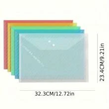 5/10/20 Pcs A4 Transparent File Bag PVC Documents Filing Storage Bag Student Organizer Information Pocket Folders Stationery20,For School Supplies,Back To School - White - View 10