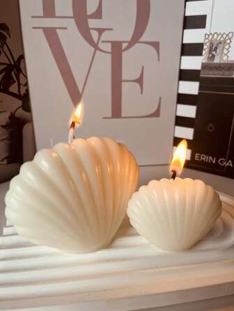 1pc New Shell Candle (Small/Large), Scented Candle, Mini Candle, Soy Wax Candle, Creative Candle Decor For Home, Fragrance Candle, Room Decor, Living Room, Dining Room, Kitchen, Wedding, Wedding Decor, Birthday Decor Candle, Gift
