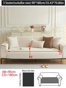 1 Vỏ bọc đệm ghế sofa mọi mùa, Bảo vệ ghế sofa chống trượt tối giản hiện đại, Vỏ bọc ghế sofa chống thấm nước, chống bụi, có thể giặt được, Mềm mại và chống phai màu, Thân thiện với thú cưng, Phù hợp với ghế sofa hình chữ L và ghế sofa 1/2/3/4 chỗ ngồi - trắng - Xem 18