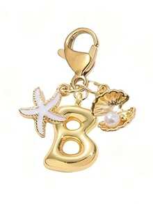 1 Stück A-Z Buchstaben Gold Bubble Buchstabe süßer Anhänger Schlüsselanhänger, Muschel- und Seestern-Accessoires, Schlüsselanhänger, Ringtasche, Rucksack-Anhänger, Auto-Anhänger, perfekt für Urlaub, Einkaufen, Strand, Camping, Geldbörse und Handtaschen-Accessoires. Geeignet als Geschenk für Frauen, Freunde, Klassenkameraden, Dekorationen, modisches kreatives Design Geburtstagsgeschenk, Sommer-Taschenbaumeln, modisches Accessoire für Damen, langanhaltend Metallschlüsselring, ästhetisches Geschenkidee, neuartiger Schlüsselanhänger, Rückkehr zur Schule Auto-Accessoires Goth Y2k' - Verschiedenfarbig - Übersicht 20