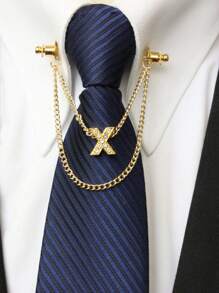 A-Z 26 Letter Collar Stays, Suit Collar Accessories, Formal Collar Stays, Collar Chain, Tie Chain, Men's Fashion Jewelry