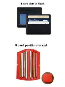 1pc, Wallet Credit Card Bag, RFID Credit Card Holder, Ultra-Thin Pocket Wallet With ID Card Window, Suitable For Both Women And Men, Fashionable Style; Slim And Minimalist Style