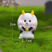 7 Stücke Halloween Sensenmann & Geister Serie Mikrolandschaft Topfdekor, süße Mini Hasen & Geister Figuren