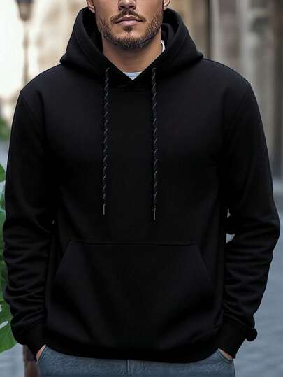 Spring & Autumn Men's Hooded Sweatshirt, Casual Brand Stylish Young Adult Top, Fashion Versatile Sports Hoodie Long Sleeve