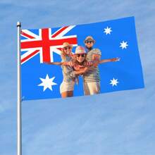 1pc Customized Australia Flag - Add Your Own Image And Text - Face Cutout - Suitable For Birthday, Wedding, Halloween, Christmas, Party, Father's Day, Mother's Day, Valentine's Day, Easter, Home Decor, Anniversary, Graduation, Housewarming, Birthday, Sofa, Bed, Car, Tea Room, Bedroom, Living Room, Indoor Home, Outdoor Flag - Can Also Be Used For Custom Tapestry, Garden Flag, Custom Flag - Australian Flag - View 6