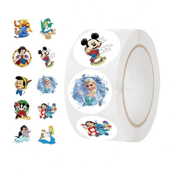 Disney Tom 1 Disney Myszka Miki, Lód i Śnieg, Stitch, 500 naklejek, Naklejki z postaciami z kreskówek, Przybory szkolne, Nie wymaga zasilania, Doskonale nadają się jako prezenty świąteczne, urodzinowe, na imprezę, na Boże Narodzenie, Wielkanoc, Święto Dziękczynienia i na ukończenie szkoły.