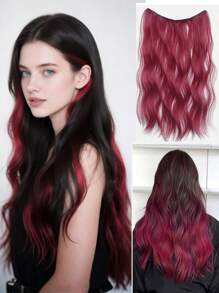4片/套 多色卷发接发 - 蓬松预卷合成发片，打造自然波浪发型，适合节日、圣诞派对和日常妆容（10多种颜色，1片/包） - 彩色 - 查看 16