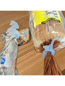 2pcs Funny Dog Gag Sealing Clips - Reusable Multi-Purpose Bag Clamps For Food Storage, Moisture-Proof Dust-Proof, Kitchen Organizer Accessories