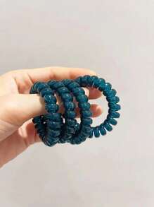 10件/5件透明果冻色发带套装，简约高弹力发带，马尾辫固定器，不会损坏头发，发饰 - 果凍色 - 查看 7