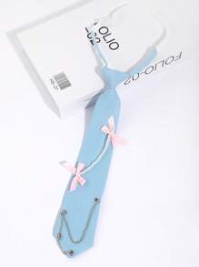 1 pieza Collar gargantilla elegante con cadena de perlas falsas y decoración de mariposa, color rosa/azul, adecuado para fiesta, regalo, escuela, camisa, atuendo de vacaciones