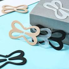 6-Pcs Bra Anti Slip Buckle Dragonfly Shaped Back Cross Beautiful Back Underwear Buckle Slip Shoulder Plastic Anti Drop Bra Invisible Underwear Button Shoulder Strap Anti Slip Accessory Detachable Fixator - Nhiều màu - Xem 2
