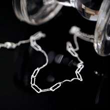 1 pezzo Collana in argento sterling 925 con fermaglio a onda, lama a spruzzo, gioiello ipoallergenico con bagliore scintillante