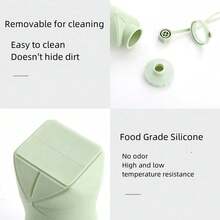 1个装600ML硅胶折叠水杯耐高温无味便携式伸缩水杯运动水壶旅行轻便