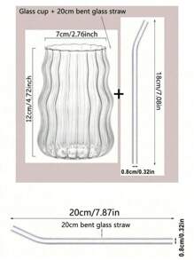 1pc 500ml Glass Coffee Cup, Available For Home Use, Drink Beverage Milk Tea Cup, Suitable For Hot/Cold Drinks, Transparent , Perfect For Coffee, Tea, Milk, Juice Espresso, Birthday Gift, Household Goods,