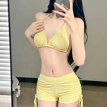 Swim Gear Sets - Rose Red [three-piece Set] - View 5