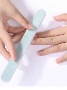 كتل إسفنجية نايل مزدوجة الجوانب وتلميع، مناسبة للأكريليك نايلز براقة، أداة العناية بالأكريل الطبيعية وأداة التلميع