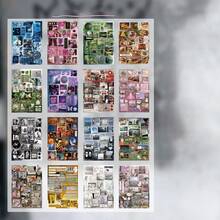 30pcs Cutting Sticker Book, Memory Crease, Retro Style Creative Student Scrapbooking DIY Decorative Stickers, Suitable For Student Diary Sticker Decoration - Multicolor - View 12