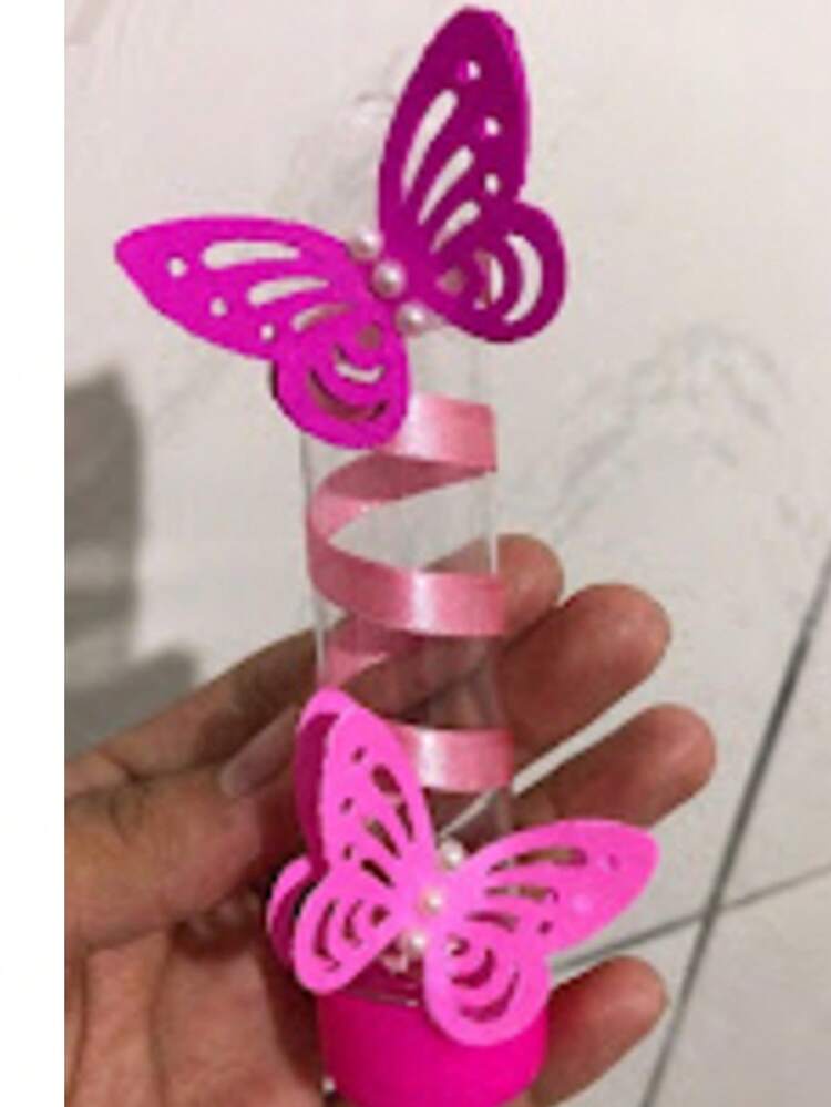 25 3D Butterfly With Pearls For Luxury Party Decoration Butterfly Garden Party - 彩色 - 查看 1