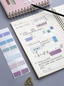 120 件/套简约荧光色可写半透明多功能索引分隔贴纸，学生彩色荧光笔书签，适合万圣节、圣诞节、新年送给朋友、同事、老师、长辈的有意义的礼物