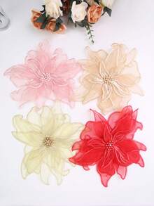 3D 刺绣蕾丝贴花，带水钻，23 厘米宽，DIY 新娘礼服配饰 - 寶藍色 - 查看 6