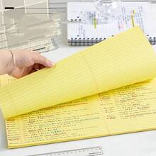 A5/A4 Horizontal Line Tearable Memo Planner, Yellow Warm Color Protects Eyes, Portable Notepad, Suitable For Students Back To School Season