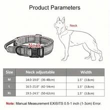 1PC Durable Dog Collar With Quick-Release Buckle – Ideal For Training, Walking & Control - Black - View 7
