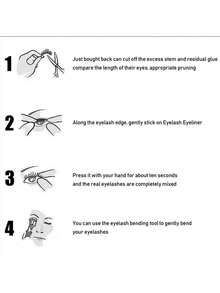 1 para wielokrotnego użytku eyelinerów i naklejek na rzęsy, sztuczne rzęsy, cekinowy cień do powiek