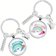 2pcs Angel Keychain, Pink & Blue, School Decoration, School Supplies Filler, Candy Bag, Back To School Gift, Inspiring And Auspicious Keychain Car Accessories Cute Goth Y2k