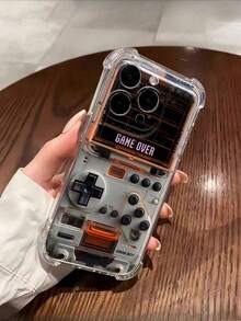 Technology-Inspired Game Console Design Shockproof Phone Case Compatible With Apple 17 Pro Max, 17, 16 Pro Max, 15, 14 PLUS, 13, 12, 11, 12 Pro, 13 Pro Max, 14 Plus, 15 Pro, XR, 7P. Minimalist High-End Transparent Phone Case With Four-Corner Air Cushion Anti-Fall, Full Body Protection Anti-Shock Anti-Drop TPU - Multicolor - View 2