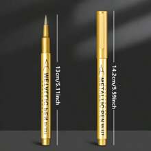 2pcs Gold & Silver Permanent Metallic Color Highlighter Pens, Soft Tip Paint Pens For Calligraphy, Greeting Cards, Painting, DIY Crafts, Resin Art, Back To School